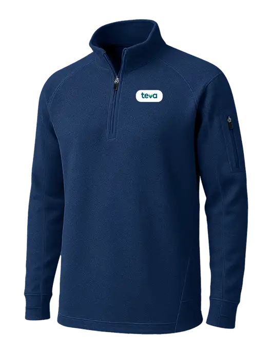 True Navy Tech Fleece 1/4 Zip Pullover w/Teva Logo