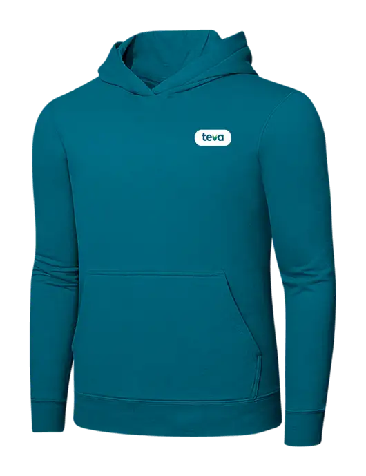 Dark Teal 7.8 oz Ring Spun Hooded Sweatshirt w/Teva Logo