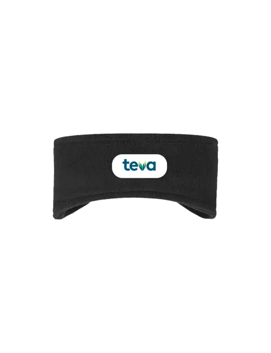 Black Stretch Fleece Headband w/Teva Logo
