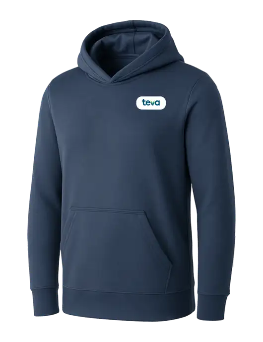 Womens Navy Core Fleece Pullover Hooded Sweatshirt w/Teva Logo