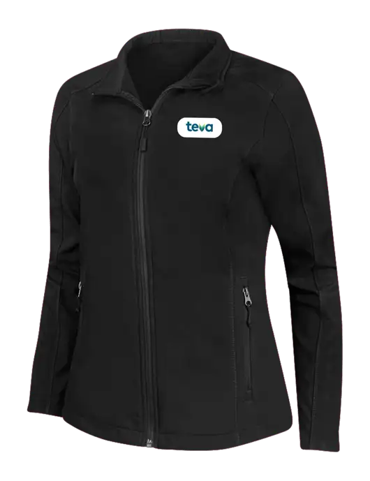 Black Womens Core Soft Shell Jacket w/Teva Logo
