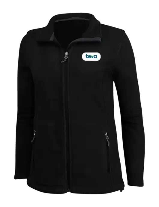 Womens Black Fleece Jacket w/Teva Logo