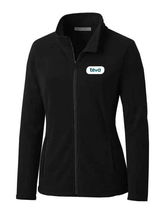 Black Womens Microfleece Jacket w/Teva Logo