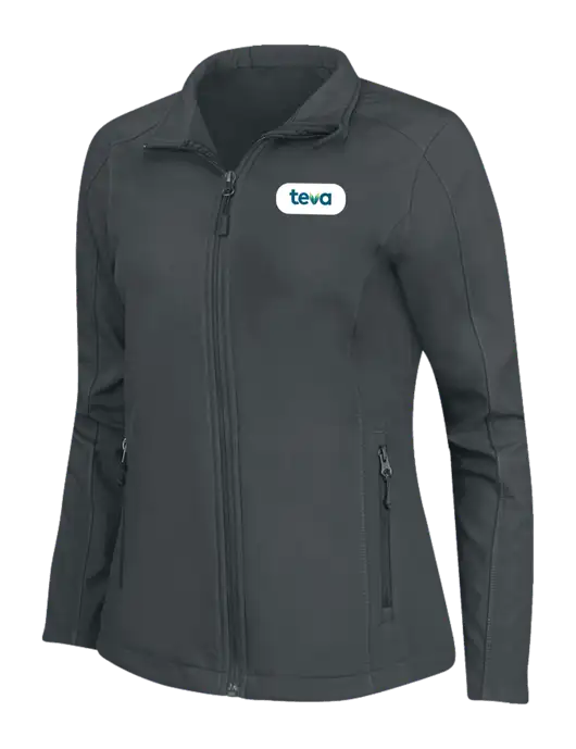 Charcoal Grey Womens Core Soft Shell Jacket w/Teva Logo