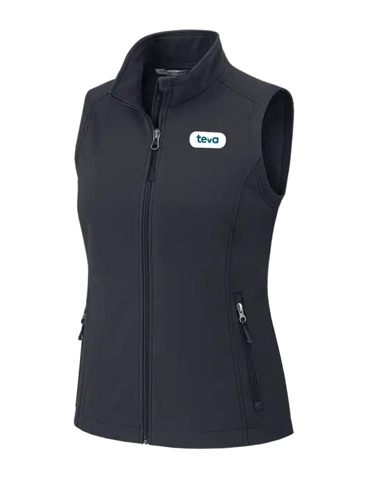 Charcoal Grey Womens Core Soft Shell Vest w/Teva Logo