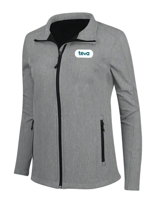 Medium Grey Heather Womens Core Soft Shell Jacket w/Teva Logo