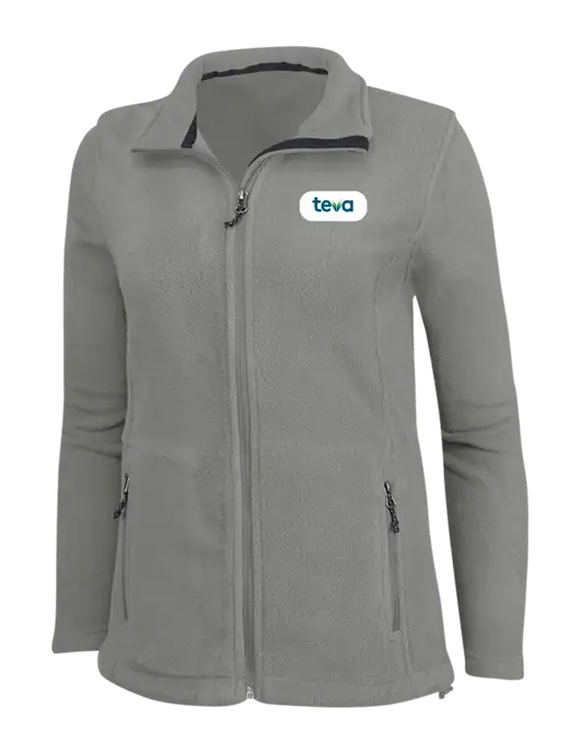 Womens Medium Grey Fleece Jacket w/Teva Logo