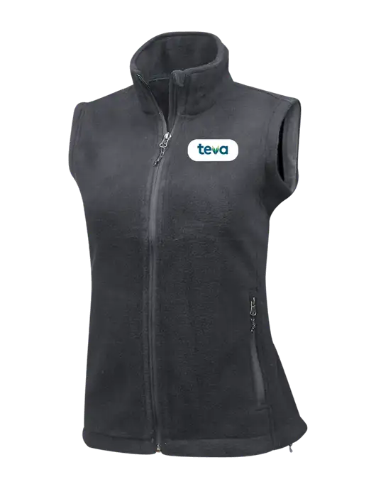 Medium Grey Womens Fleece Vest w/Teva Logo