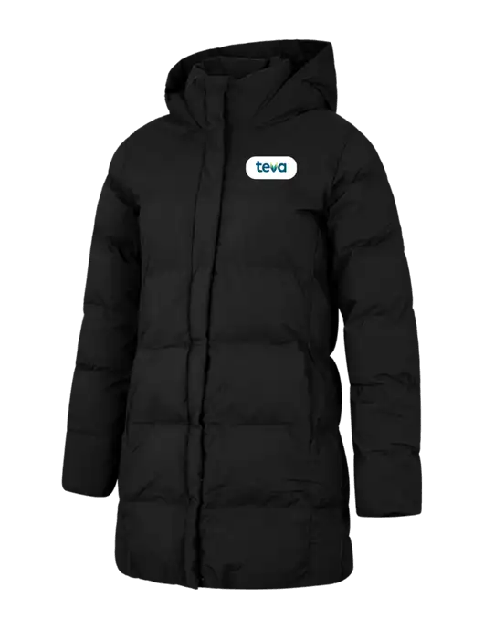 Mercer+Mettle Womens Deep Black Puffy Parka  w/Teva Logo