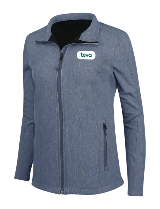 Navy Heather Womens Core Soft Shell Jacket w/Teva Logo