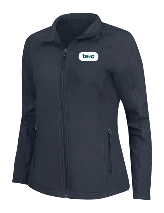 Navy Womens Core Soft Shell Jacket w/Teva Logo