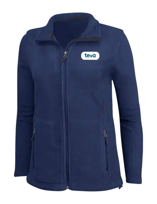 Womens Navy Fleece Jacket w/Teva Logo