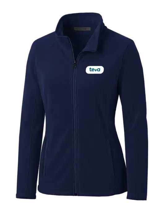 Navy Womens Microfleece Jacket w/Teva Logo
