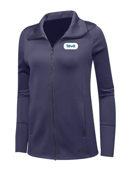 OGIO Navy Womens Endurance Modern Performance Full-Zip w/Teva Logo