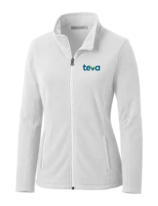 White Womens Microfleece Jacket w/Teva Logo