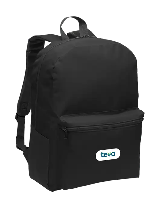 Casual Black Lightweight Laptop Backpack w/Teva Logo