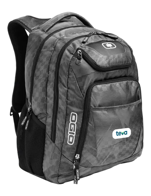 OGIO Race Day Silver Excelsior Laptop Backpack w/Teva Logo