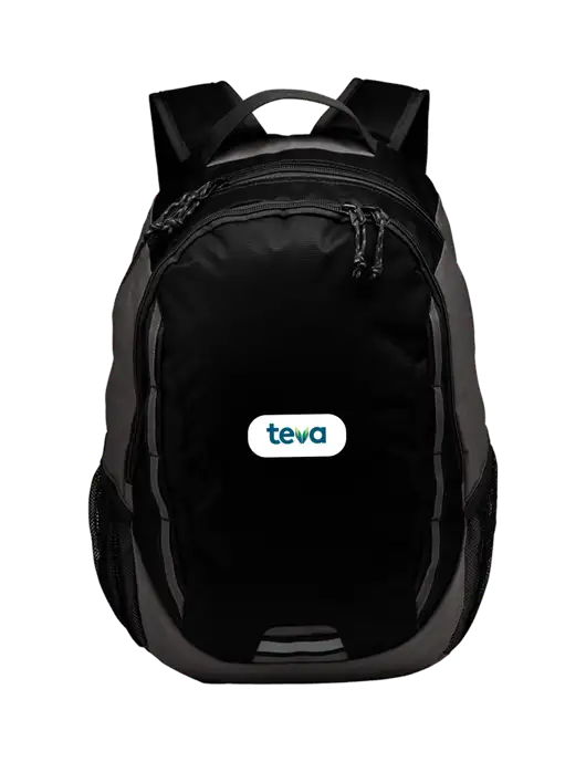 Ridge Black/Dark Charcoal Laptop Backpack w/Teva Logo